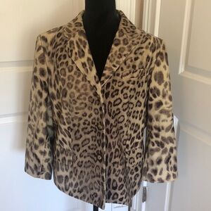 Talbots animal print jacket/blazer